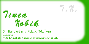 timea nobik business card